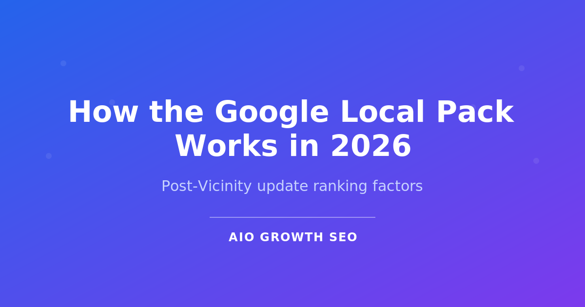 How the Google Local Pack Algorithm Works in 2026 (Post-Vicinity Update)