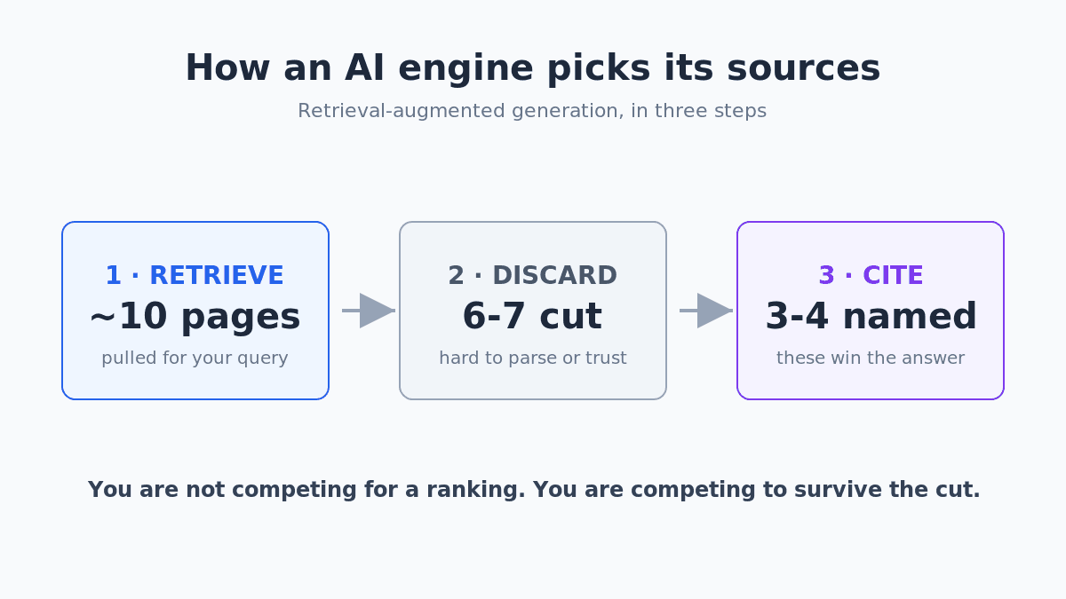 How AI search retrieves and cites sources